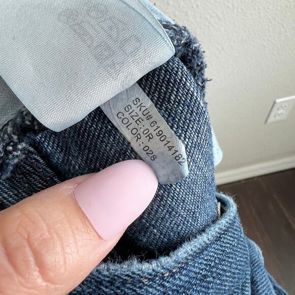 Abercrombie & Fitch Crop Boyfriend Jeans Women's 0/25 Mid Rise Distressed Cotton - Picture 7 of 7